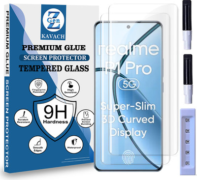 Genz Kavach Tempered Glass Guard for Realme P1 Pro 5G, realme p1 pro 5g, REALME P1 PRO 5G Premium Technology UV Glass with Installation Kit(Pack of 2)