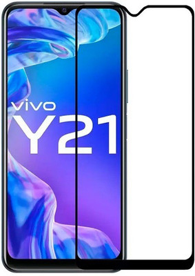 ankSONline Tempered Glass Guard for Vivo Y21, Edge to Edge Full Coverage(Pack of 1)