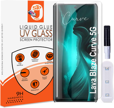STP FEEL Tempered Glass Guard for Redmi Note 13 Pro Plus, Lava Blaze Curve 5G 5G Premium UV Curved Screen Protector Guard(Pack of 1)