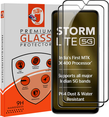 STP FEEL Tempered Glass Guard for Lava Storm Lite 5G / Lava Storm Play 5G Premium Screen Protector Guard with Easy Installation Kit(Pack of 2)