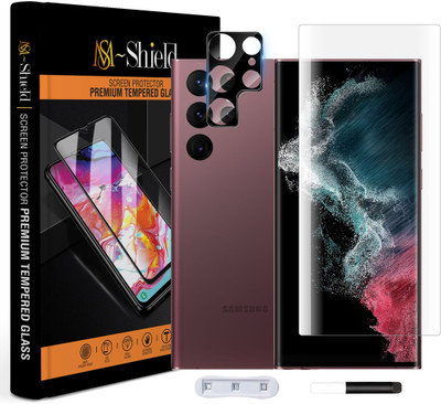KLAH Tempered Glass Guard for Samsung Galaxy S22 Ultra 5G, With Camera Lens Protector(Pack of 1)