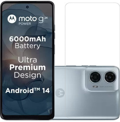 ECMERED Tempered Glass Guard for moto g24 Power, Moto G24 Power, motorola g24 Power, Motorola G24 Power(Pack of 1)
