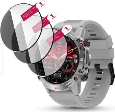 AHWAVEEDA Tempered Glass Guard for PEBBLE COSMOS QUEST SMART WATCH TEMPERED GLASS (PACK OF 3)(Pack of 3)