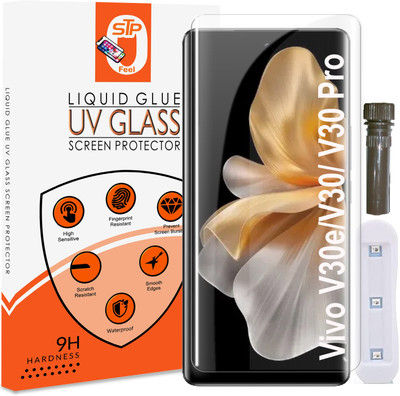 STP FEEL Tempered Glass Guard for Vivo V30e, Vivo V30, Vivo V30 Pro Advanced border Less UV Screen Guard With Installation Kit(Pack of 1)