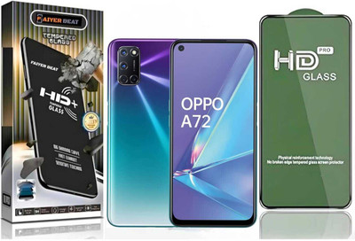FAIYER BEAT Tempered Glass Guard for Premium high definition Tempered Glass For OPPO A72 (high definition finish,Pack Of 1) Advanced gaming high definition Full Screen Coverage Screen Protector for OPPO A72(Pack of 1)