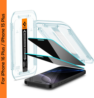 Spigen Tempered Glass Guard for iPhone 15 Plus, iPhone 16 Plus(Pack of 2)