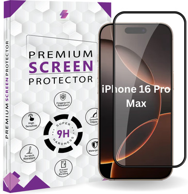 Qoisa Tempered Glass Guard for iPhone 16 Pro Max Elite Screen Protector Guard with Easy Installation Kit(Pack of 1)