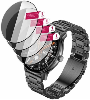 DOWRVIN Tempered Glass Guard for PEBBLE METTLE PRO SMART WATCH TEMPERED GLASS ( PACK OF 4)(Pack of 4)