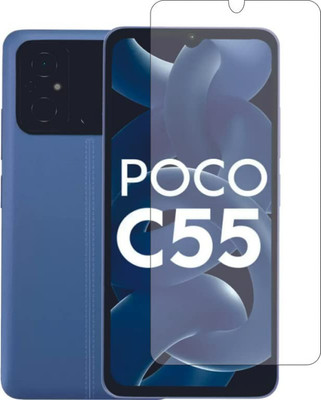 silkykraftz Tempered Glass Guard for POCO C55(Pack of 1)