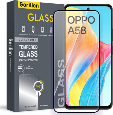 Gorilion Tempered Glass Guard for Oppo A58 4G(Pack of 1)