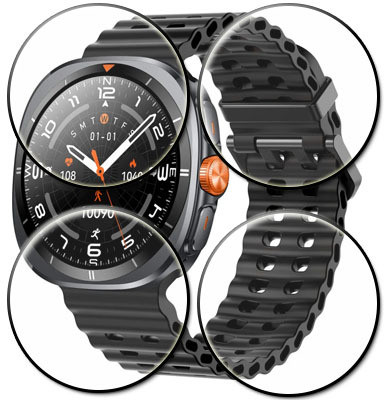 tombik Tempered Glass Guard for 1pi-Fire Boltt Axiom Smartwatch(Pack of 4)