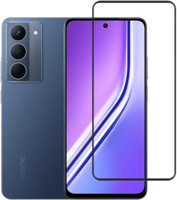 FABEKEE Tempered Glass Guard for Realme P3X Tempered Glass Screen Protector Full Glue Coverage Transparent(Pack of 1)