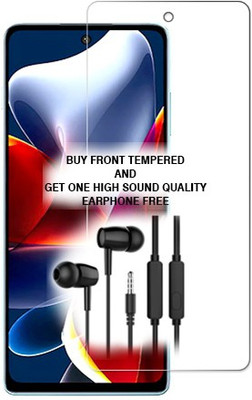 SOMTONE Tempered Glass Guard for Motorola Edge S30 FRONT TEMPERED GLASS BUY AND GET ONE HIGH SOUND QUALITY EARPHONE FREE(Pack of 1)
