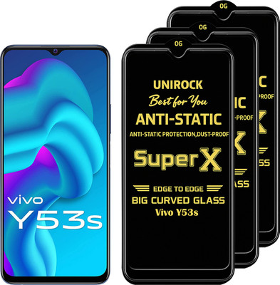 Unirock Tempered Glass Guard for Vivo Y53s(Pack of 3)