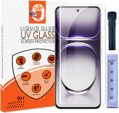 STP FEEL Tempered Glass Guard for Vivo T3 Pro 5G UV Advanced Curved Screen Protector Guard with Easy Installation Kit(Pack of 1)