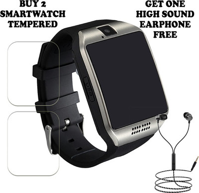 ARBAN Tempered Glass Guard for W2 Q18 Smart Watch BUY PACK 2 AND GET ONE EARPHONE FREE(Pack of 2)
