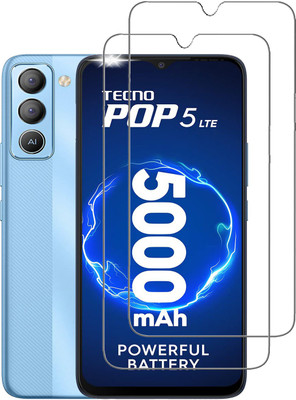 NKCASE Tempered Glass Guard for Tecno Pop 5 LTE(Pack of 2)