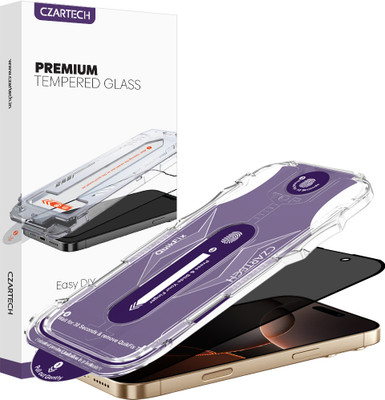CZARTECH Tempered Glass Guard for Apple iPhone 16 Pro Privacy Glass(Pack of 1)