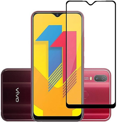 Caseworm Tempered Glass Guard for Vivo Y11 (2019) edge to edge 11D screen guard(Pack of 1)