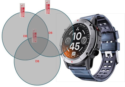 DOWRVIN Tempered Glass Guard for AMBRANE CREST 1.39 ROUND DISPLAY BT CALLING SMART WATCH (PACK OF 3)(Pack of 3)