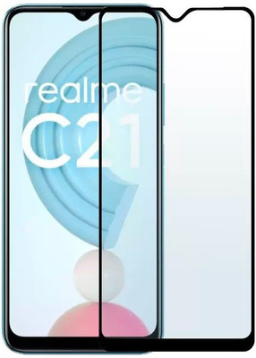 ankSONline Tempered Glass Guard for Realme C21, Edge to Edge Full Coverage(Pack of 1)