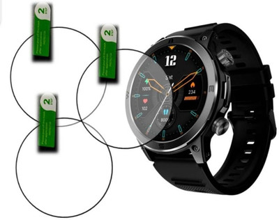 ZIDZEE Tempered Glass Guard for NOISE ENDEAVOUR RUGGED 1.46 SMART WATCH TEMPERED GLASS (PACK OF 3)(Pack of 3)