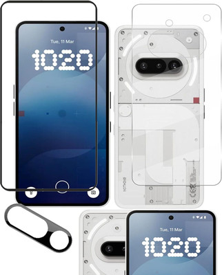 Bulkwala Edge To Edge Tempered Glass for Front And Back Screen Guard With camera lens protector ((3A) 5G, Combo)(Pack of 1)