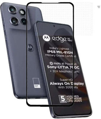 HOBBYTRONICS Edge To Edge Tempered Glass for MOTOROLA Edge 50 Neo, MOTO Edge 50 Neo, motorola edge 50 neo, moto edge 50 neo(Pack of 1)