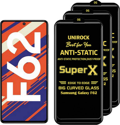 Unirock Tempered Glass Guard for Samsung Galaxy F62(Pack of 3)