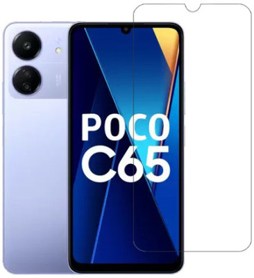 RCHJV Tempered Glass Guard for Poco C65(Pack of 1)