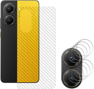 ARBAN Tempered Glass Guard for Poco X7 Pro 5G Camera Lens Glass Protector | Anti-Scratch | Edge to Edge Full Coverage | 9H Hardness (BACK CARBON FIBER SKIN + CAMERA LENS PROTECTOR)(Pack of 4)