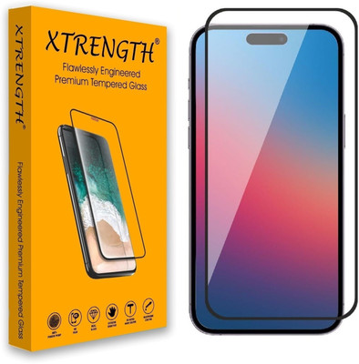 XTRENGTH Tempered Glass Guard for Apple iPhone 16, Apple iPhone 15, iPhone 15, iPhone 16, Premium Gorilla Screen Protector, with Easy Installation Kit(Pack of 1)