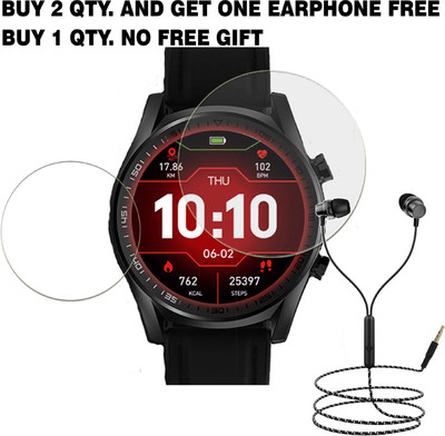 SOMTONE Tempered Glass Guard for GIONEE GSW4 SMART WATCH BUY 2 QTY AND GET ONE EARPHONE FREE(Pack of 1)