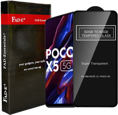 FAD-E Tempered Glass Guard for POCO X5 5G, Redmi Note 12 4G, Redmi Note 12 5G(Pack of 1)