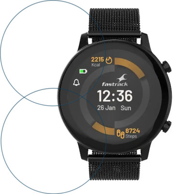 MUTAALI Tempered Glass Guard for FASTRACK REFLEX PLAY + CLASSIC Smartwatch(Pack of 2)