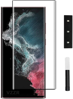 VZZR Edge To Edge Tempered Glass for Samsung Galaxy S22 Ultra, Samsung S22 Ultra 5G - Borderless Tempered Glass Screen Protector with Easy Installation Kit(Pack of 1)