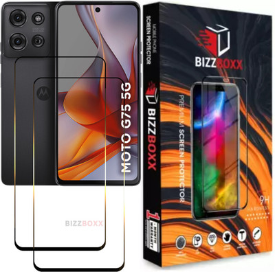 BizzBoxx Tempered Glass Guard for Motorola G75 5G, Moto G75, Moto G75, Moto G 75, Precise Curved Edges, Scratch Guard, temper glass guard, screen guard, temper glass(Pack of 2)