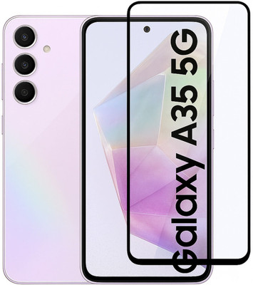 Clickplick Tempered Glass Guard for Samsung Galaxy A35 – 9H Hardness, HD Clarity, Full Screen Coverage, Anti-Fingerprint, Scratch Resistant, Bubble-Free Installation(Pack of 1)