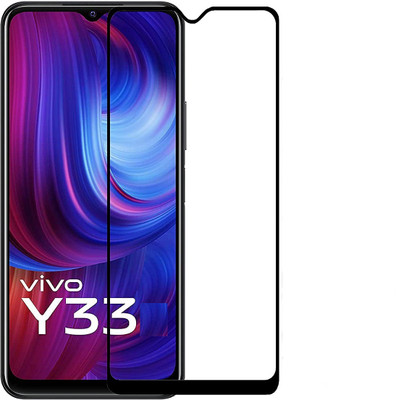 VOSKI Tempered Glass Guard for Vivo Y33s 5G 9H Hardness HD + Super D Anti Scratch Tempered Glass(Pack of 1)
