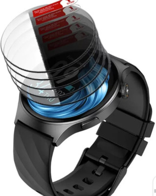 AHWAVEEDA Tempered Glass Guard for FASTRACK OPTIMUS PRO SMART WATCH TEMPERED GLASS (PACK OF 5)(Pack of 5)