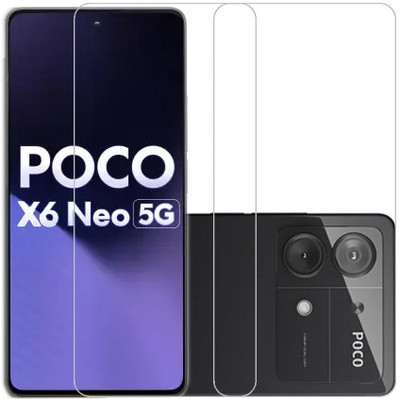 HOBBYTRONICS Tempered Glass Guard for POCO X6 Neo 5G, POCO X6 Neo(Pack of 2)