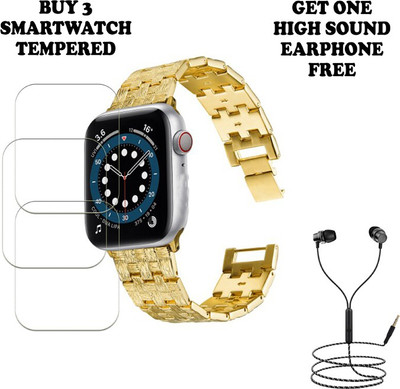 SOMTONE Tempered Glass Guard for F910 Smart Watch PACK-3 BUY AND GET ONE EARPHONE FREE(Pack of 3)