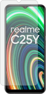 Fasheen Tempered Glass Guard for REALME C25 Y (Flexible & Shatterproof)(Pack of 1)