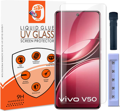 Maxboost Tempered Glass Guard for Vivo V50e, Vivo V50 5G UV Advanced Curved Screen Protector Guard with Easy Installation Kit(Pack of 1)