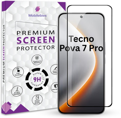 Mobilebies Tempered Glass Guard for Tecno Pova 7 Pro Premium Screen Protector Guard with Easy Installation Kit(Pack of 1)