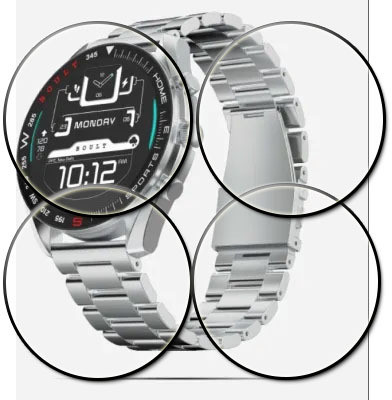 tombik Tempered Glass Guard for 21ccr-Boult Radian Smartwatch(Pack of 4)