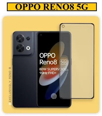 VDAT Edge To Edge Tempered Glass for OPPO Reno8 5G(Pack of 1)