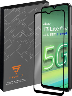FIVE-O Tempered Glass Guard for Vivo T3 Lite 5G(Pack of 2)