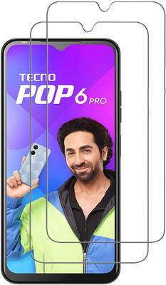 SNMART Tempered Glass Guard for Tecno Pop 6 Pro(Pack of 2)