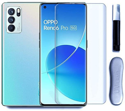Gorilaa Tempered Glass Guard for Oppo Reno 6 Pro 5G Tempered Glass | Edge to Edge | Temper glass with Scratch Resistant | HD Clarity Screen Guard | UV Glue Easy Installation Kit(Pack of 1)